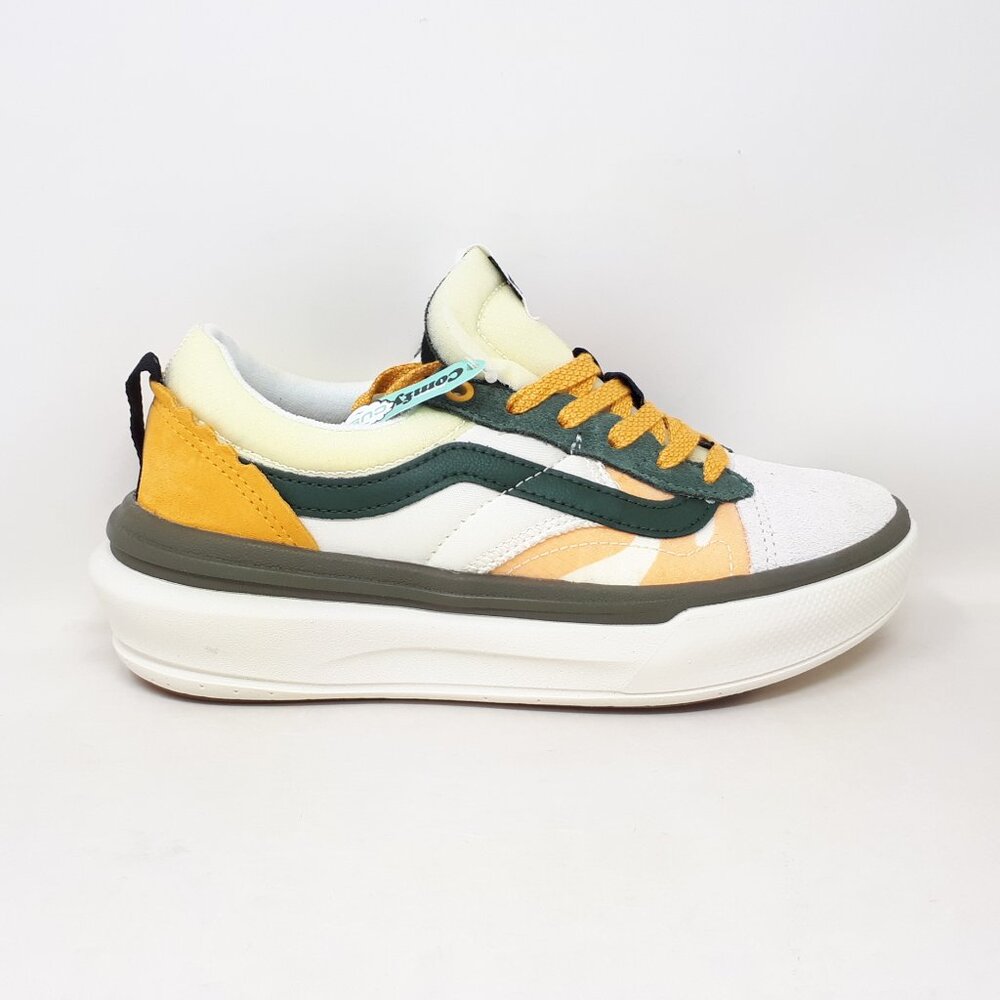 Vans Old Skool Overt CC Stacked Platform Shoe Sneaker Lux White Yellow Womens US